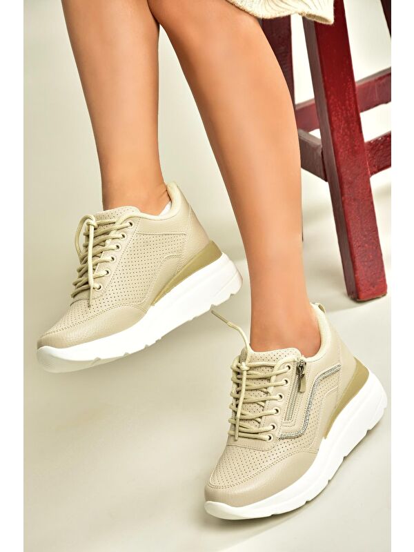 Bej Kadın Sneaker U7020207 - Görsel 4