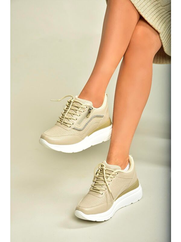 Bej Kadın Sneaker U7020207 - Görsel 5