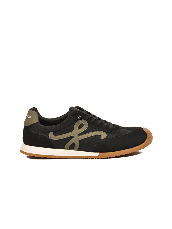 Voyager Siyah Bağcıklı Hafızalı Rahat Tabanlı Retro Erkek Casual Ayakkabı Sneaker E472 M