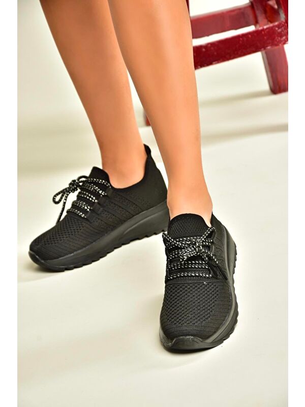 Siyah Kadın Sneaker U7021012 - Görsel 4