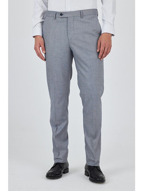İMZA Koyu Mavi Esnek Yandan Cepli Comfort Fit Classic Pantolon 1003250151