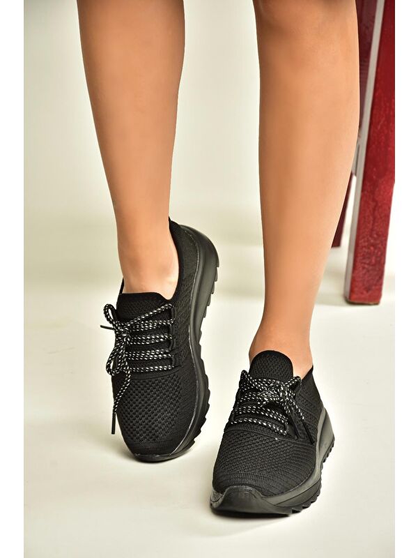 Siyah Kadın Sneaker U7021012 - Görsel 5