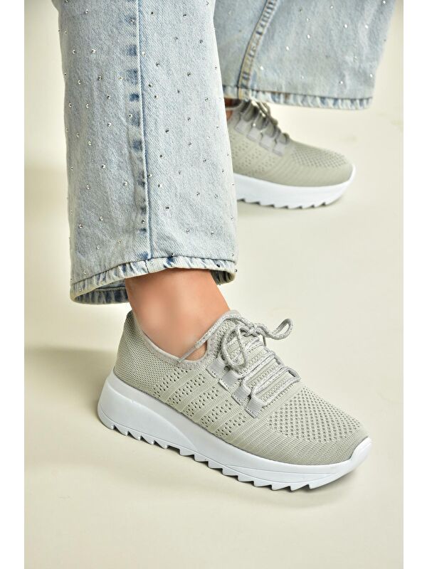 Gri Kadın Sneaker U7021012 - Görsel 5