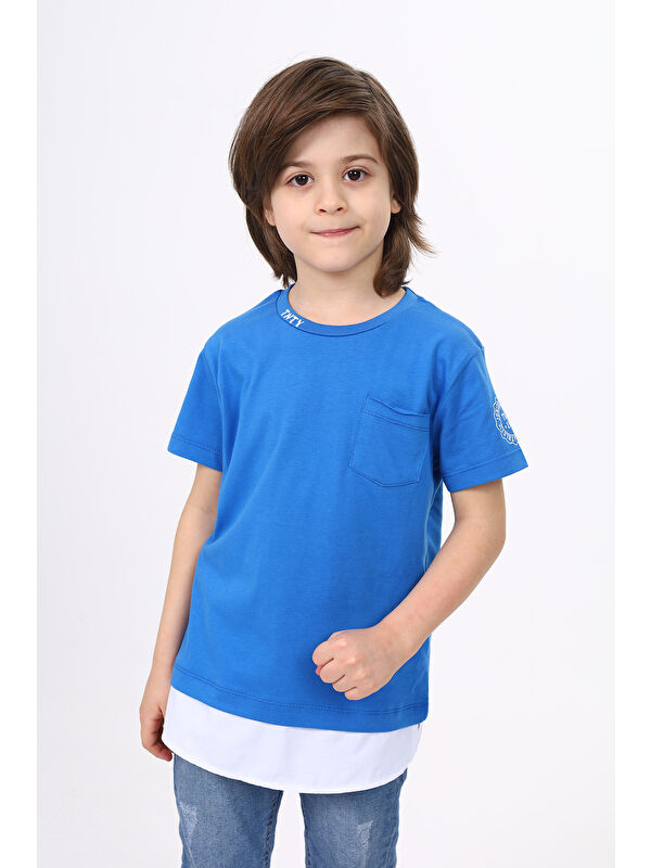 Toontoykids Erkek Çocuk Cepli Pamuklu Tişört