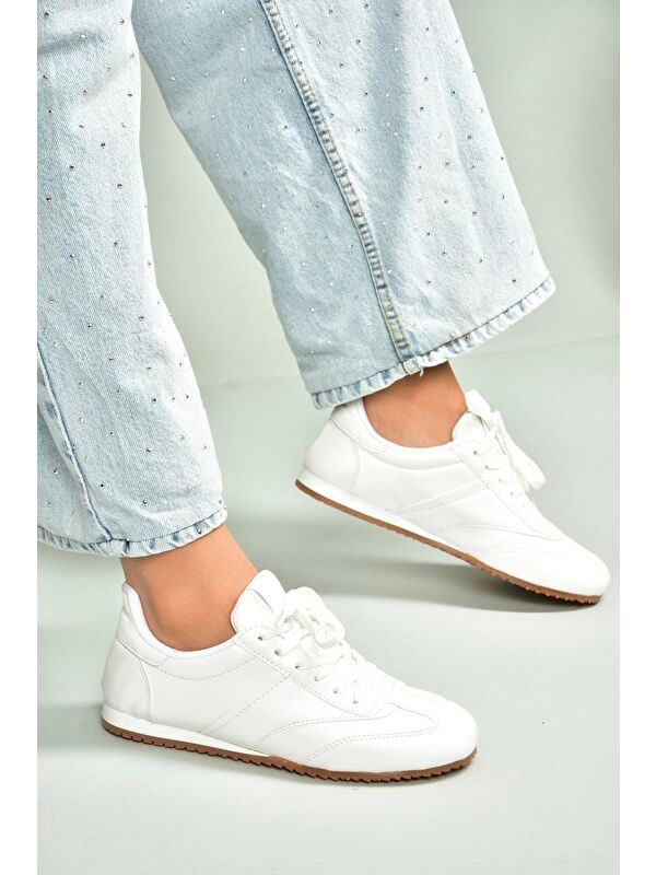Beyaz Kadın Sneaker U6528462 - Görsel 4