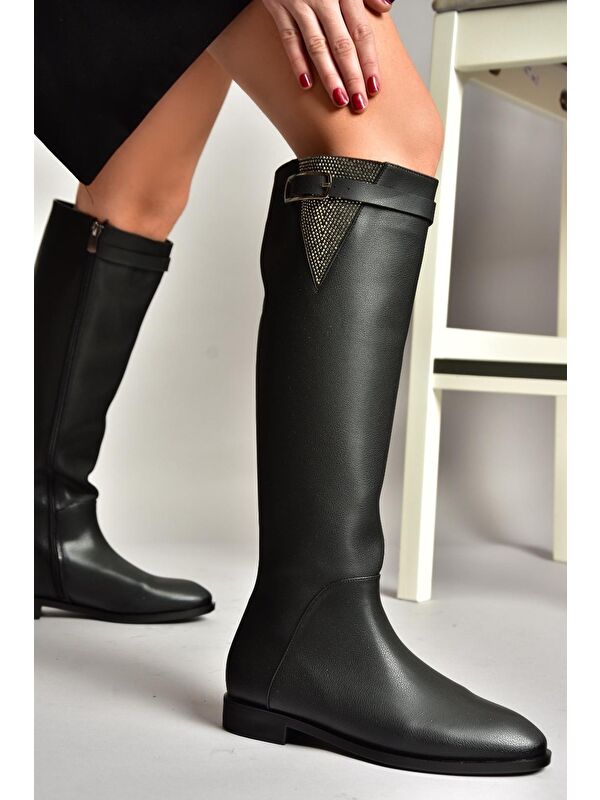 T8201092 Siyah Kadın Çizme - Görsel 4