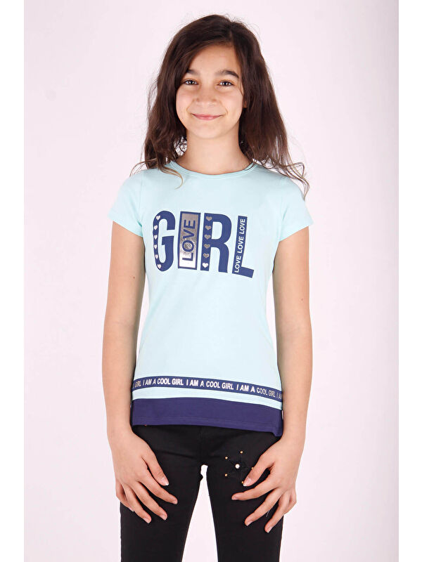 Toontoykids Kız Çocuk Baskılı T-Shirt