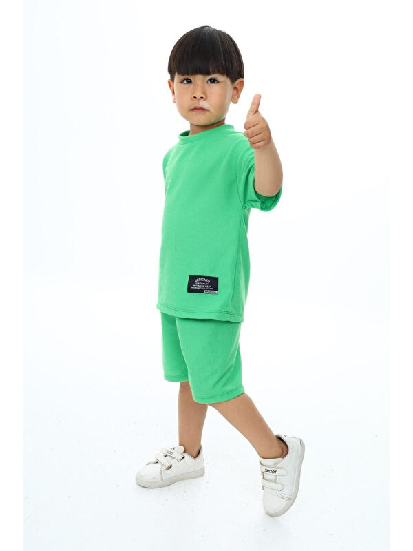 My Kids Wear Bisiklet Yaka Şortlu Erkek Çocuk Şortlu Takım