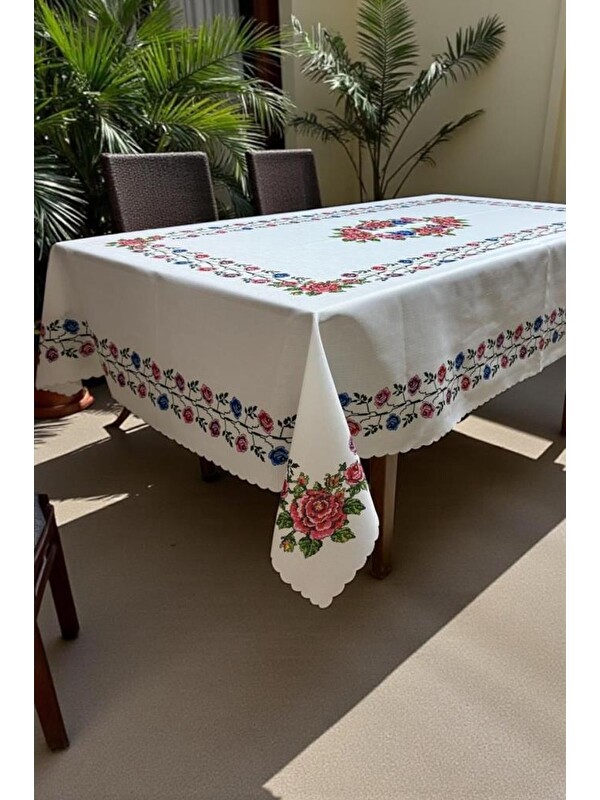 Çeyiz Diyarı Rengül Dertsiz Masa Örtüsü 150x200 cm