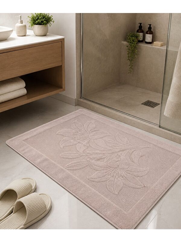 Mulberry %100 Pamuk Desenli Banyo Paspası 60x92 cm