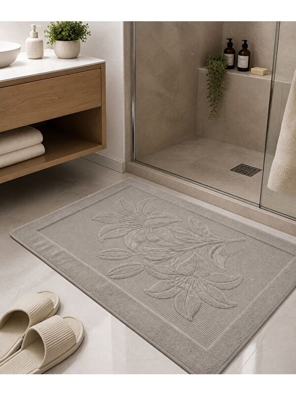 Mulberry %100 Pamuk Desenli Banyo Paspası 60x92 cm