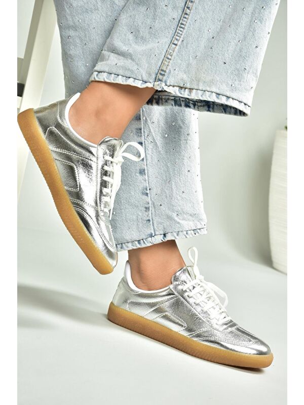 Gümüş Kadın Sneaker U6528573 - Görsel 3