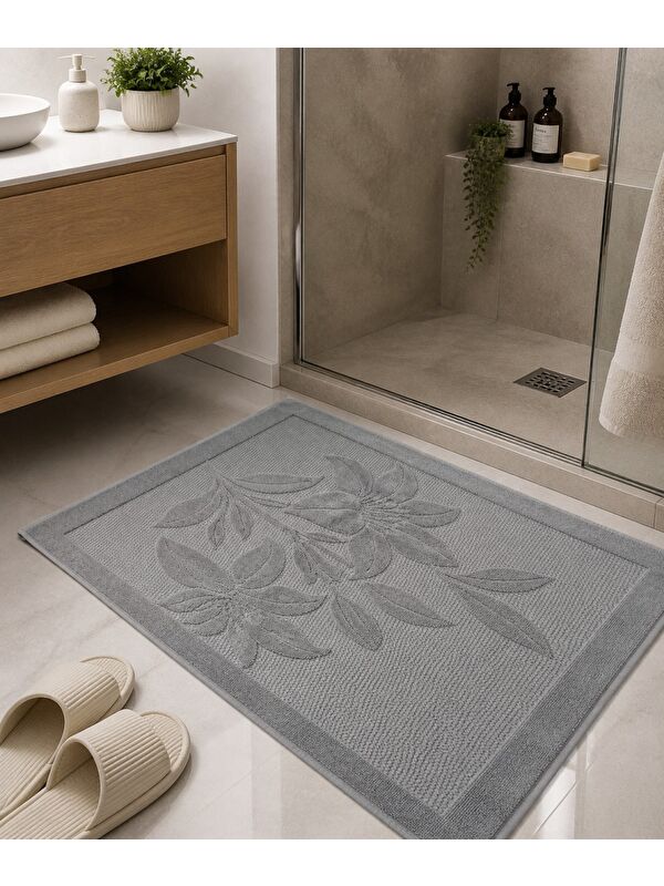 Mulberry %100 Pamuk Desenli Banyo Paspası 60x92 cm