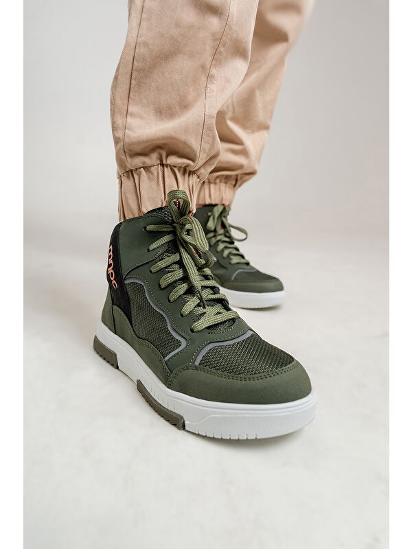 Erkek Çocuk Haki Suya Dayanıklı Anatomik Sneaker Günlük Bot - Görsel 2