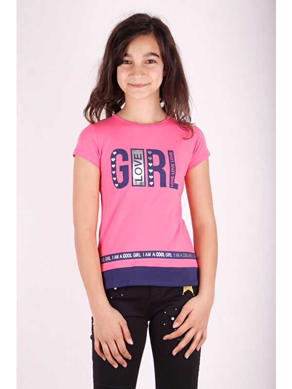 Toontoykids Kız Çocuk Baskılı T-Shirt
