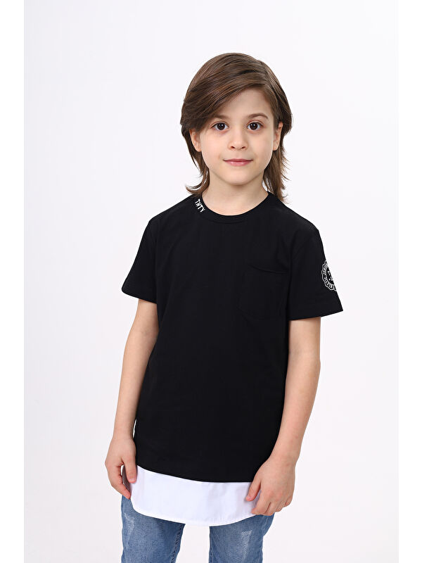 Toontoykids Erkek Çocuk Cepli Pamuklu Tişört