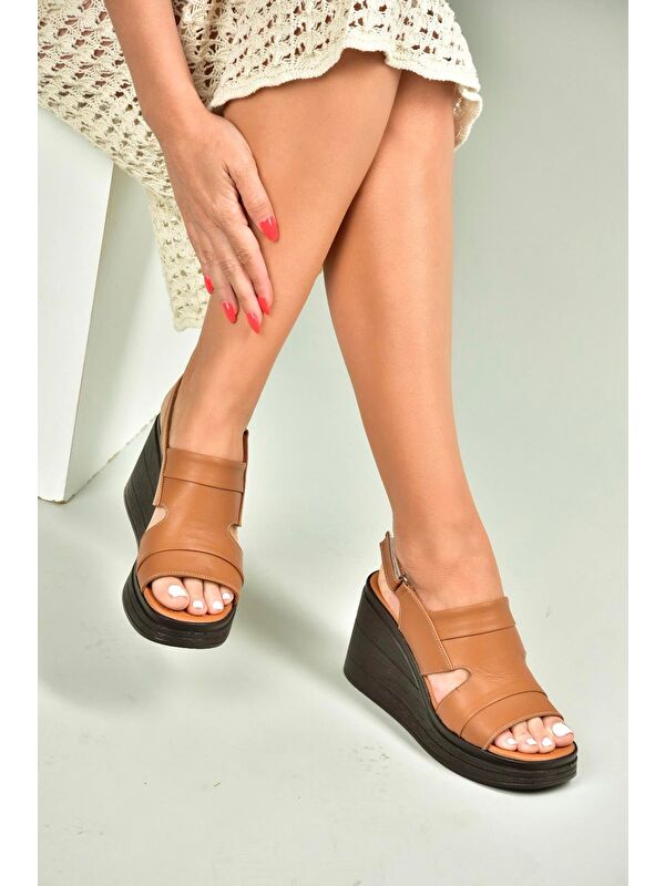 Taba Kadın Dolgu Topuklu Ayakkabı U5559603 - Görsel 2