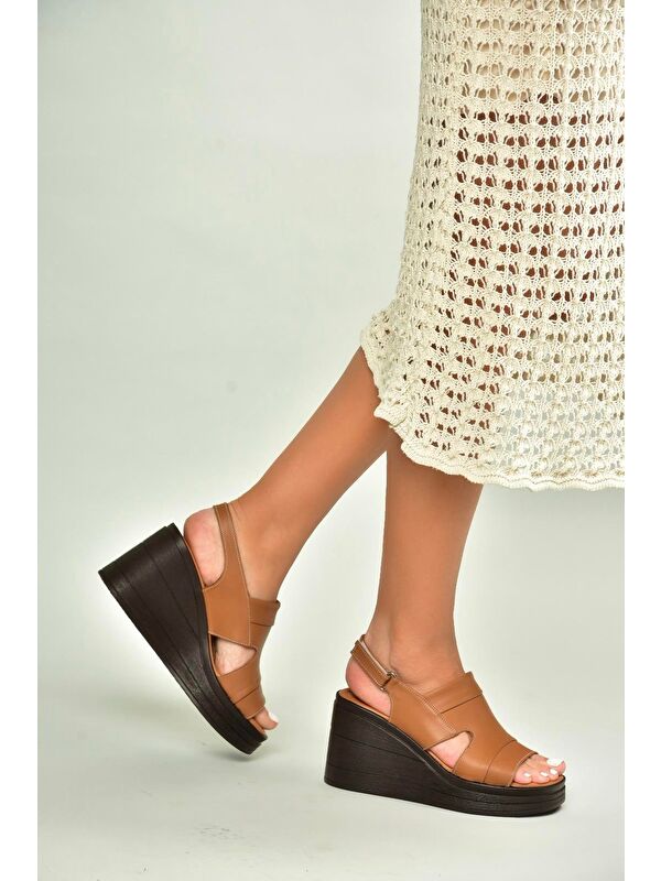 Taba Kadın Dolgu Topuklu Ayakkabı U5559603 - Görsel 4