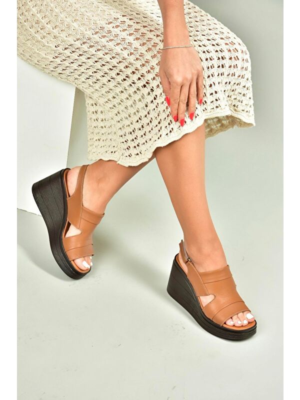 Taba Kadın Dolgu Topuklu Ayakkabı U5559603 - Görsel 5