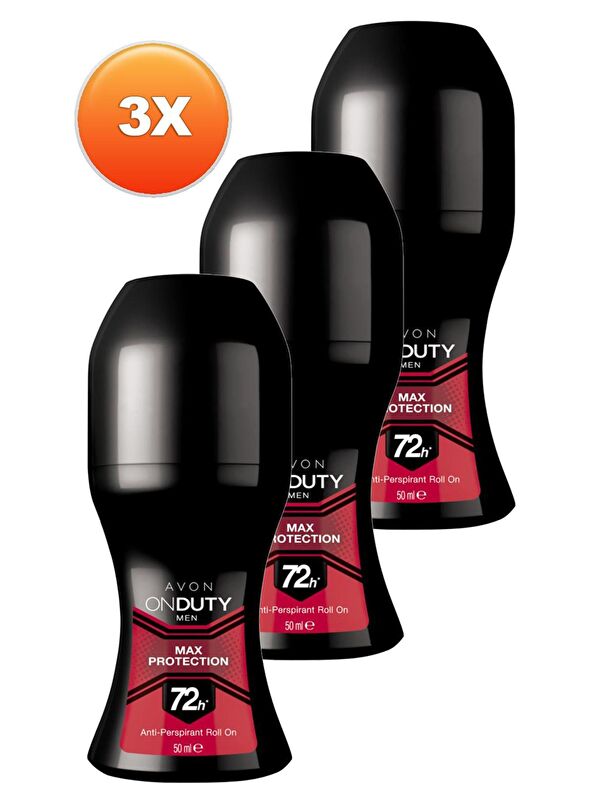 AVON OnDuty Max Protection Erkek Rollon 50 ml 3'lü Set