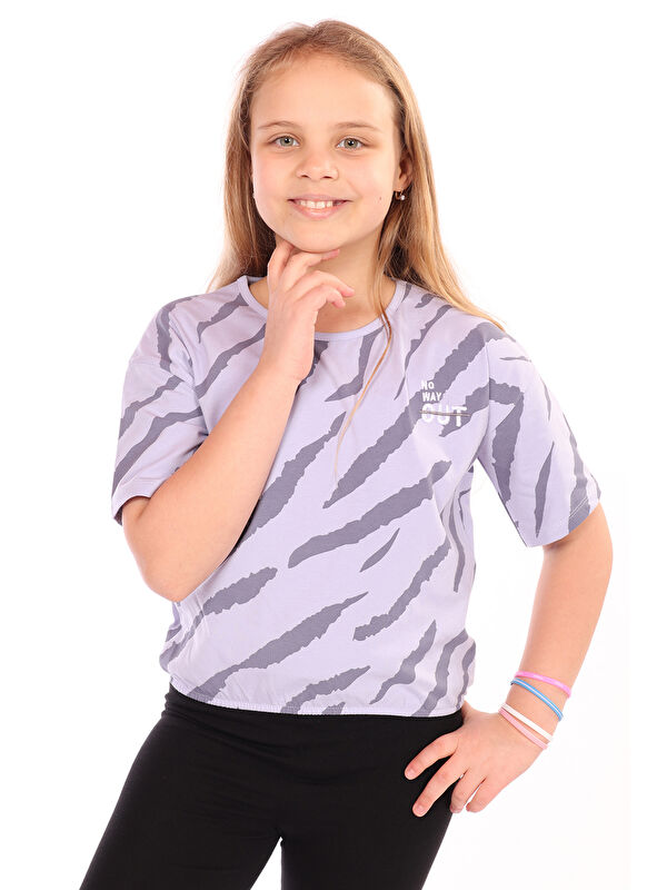 Toontoykids Kız Çocuk Komple Baskılı Tişört