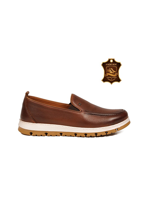 Voyager Erkek Taba Hakiki Deri Rahat Tabanlı Makosen Casual Ayakkabı Loafer 6574 M