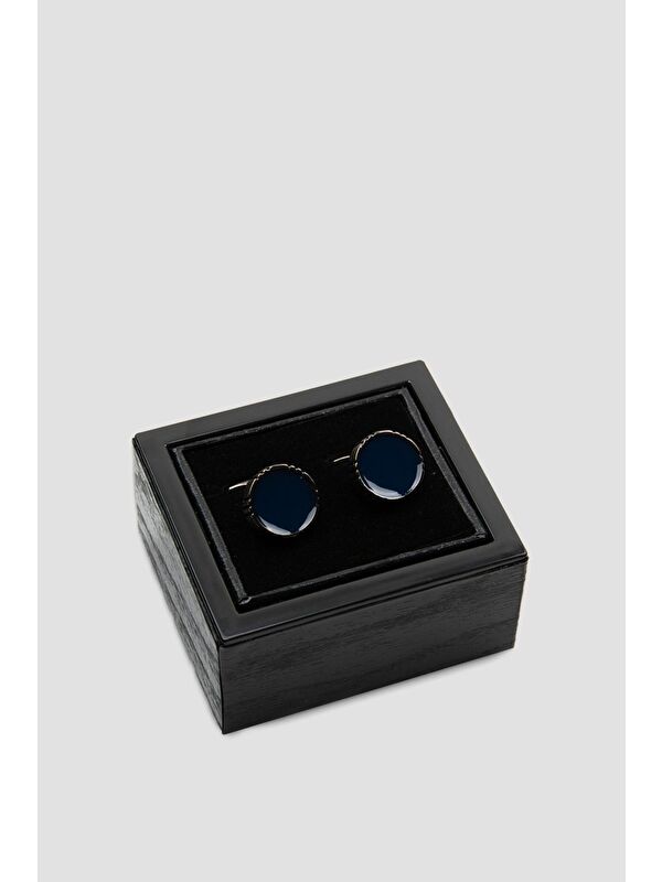 ABBATE 98513 Black Lacivert Erkek Kol Düğmesi