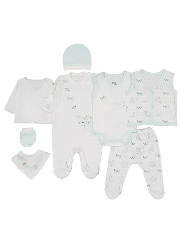 Civil Baby Çiçek Baskılı 8 Li Zıbın Setleri