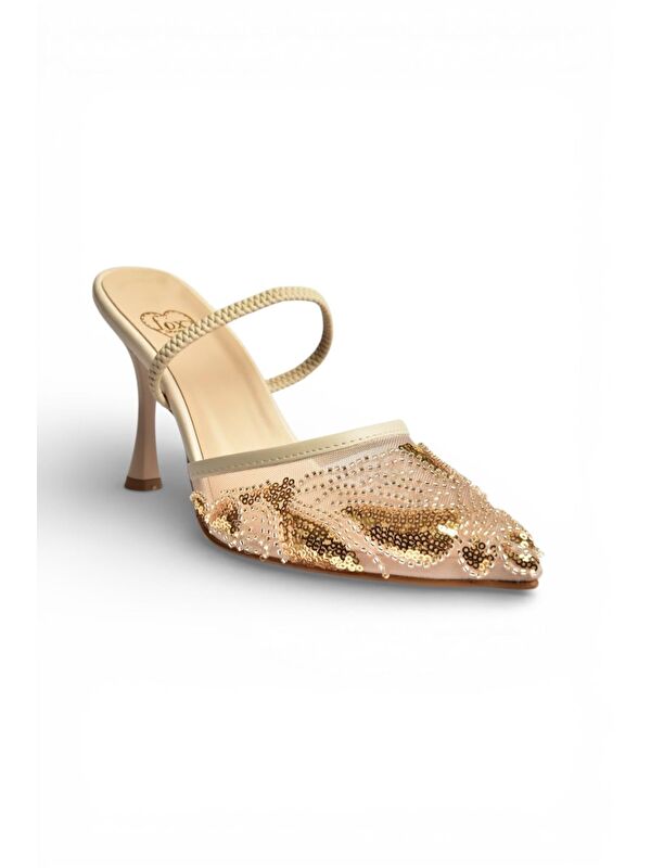 Fox Shoes Bej Kadın Topuklu Ayakkabı Y726493615