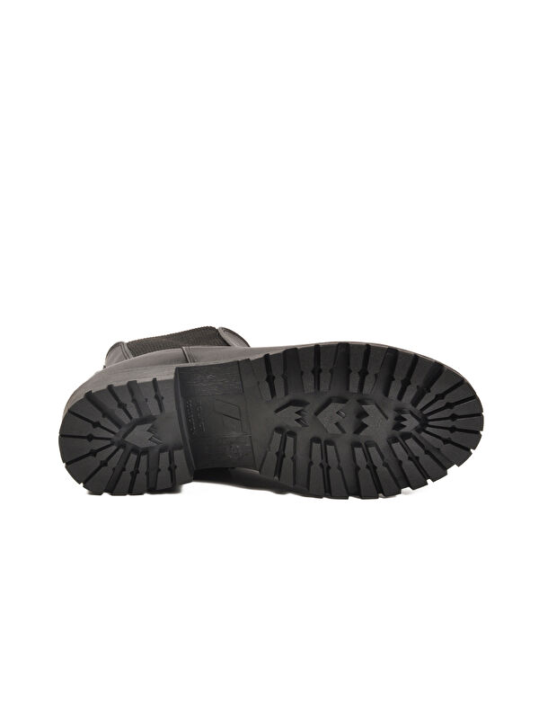 Siyah Bilekten Esnek Polarlı Fermuarlı Kaymaz Kadın Bot 23009 Z - Görsel 6