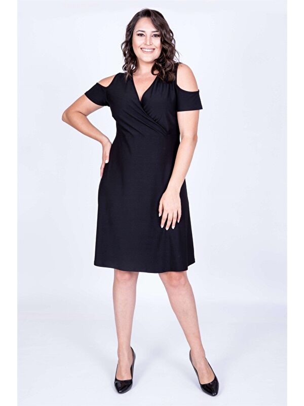 Mylinemoda Anvelop Omuz Çerçeveli Elbise