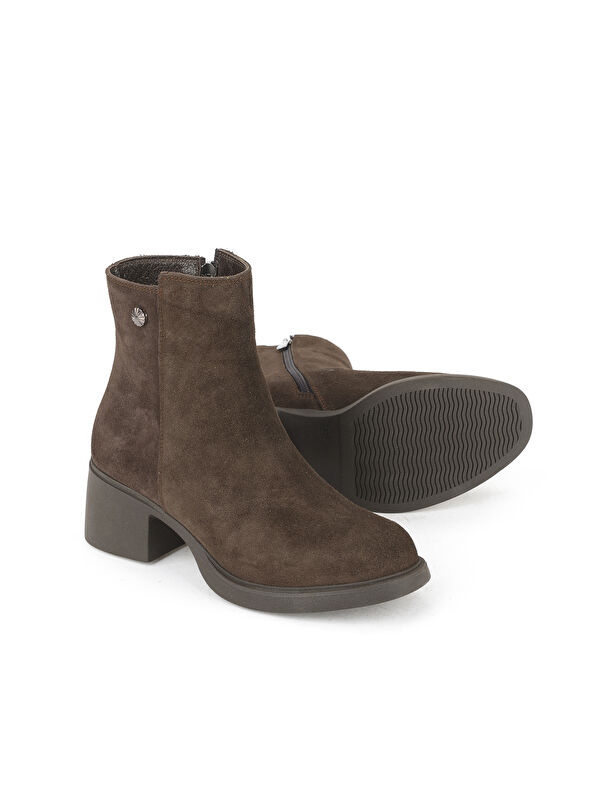 Kadın Hakiki Deri Bot 153359Z6212 Kahve - Görsel 5