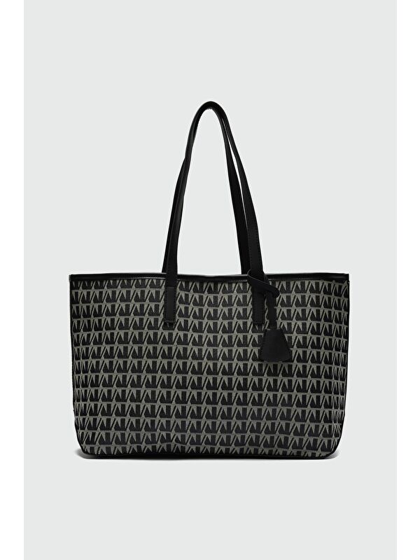 Shulebags Michelle Monogram Omuz Çantası Siyah