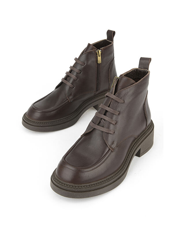 Kadın Hakiki Deri Bot 1531022Z7646 Kahve - Görsel 6