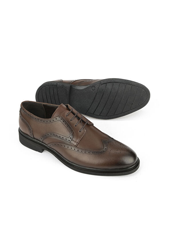 Erkek Hakiki Deri Klasik Ayakkabı 1531056Z4613 Kahve - Görsel 5