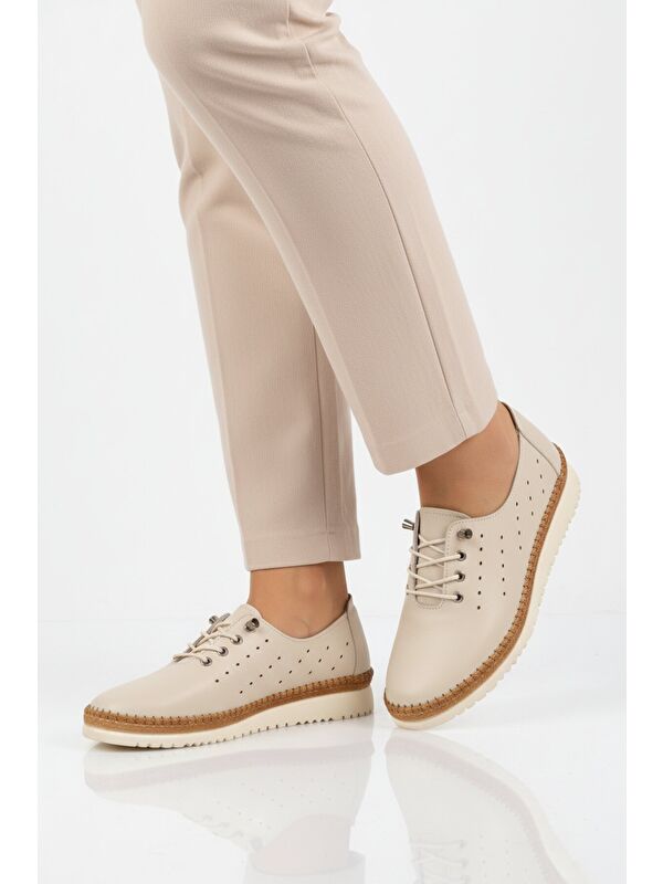 Ayakmod Siyah Ayakmod Hakiki Deri Ortopedik Kadın Casual Ayakkabı 508 Z