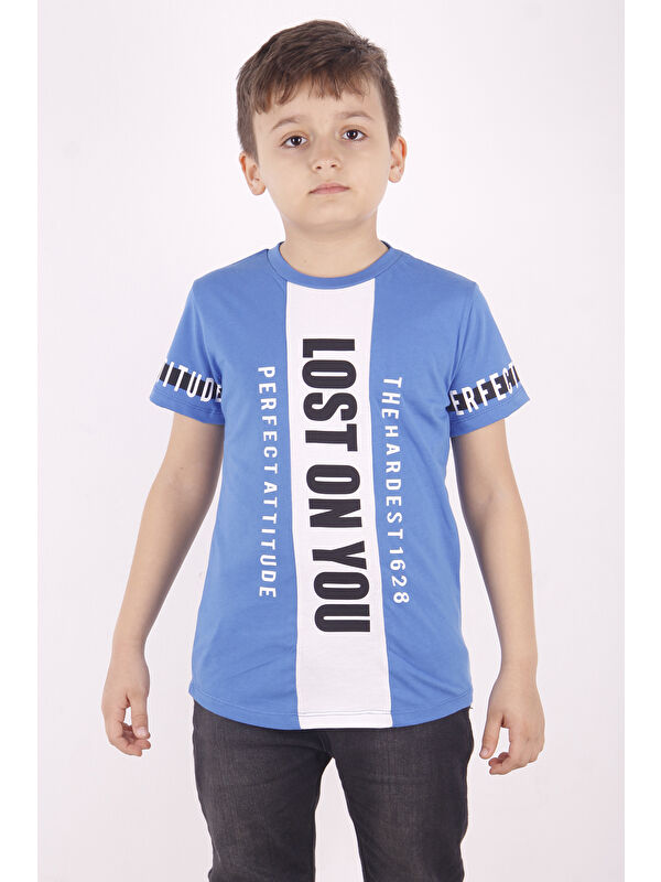 Toontoykids Erkek Çocuk Yazı Baskılı Tişört