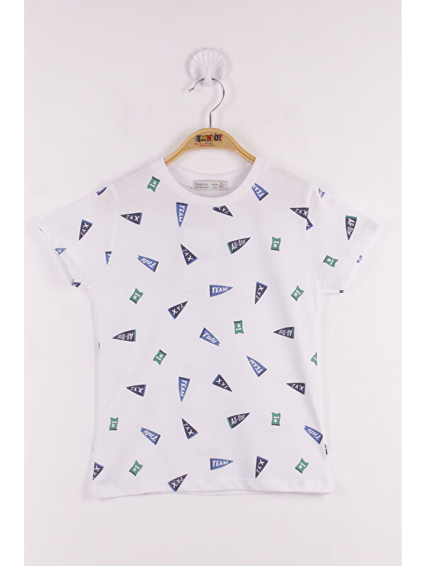 Toontoykids Erkek Çocuk Yazı Baskılı T-Shirt