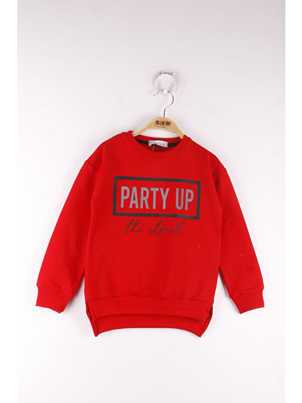 Toontoykids Kız Çocuk Party Up Baskılı Sweatshirt