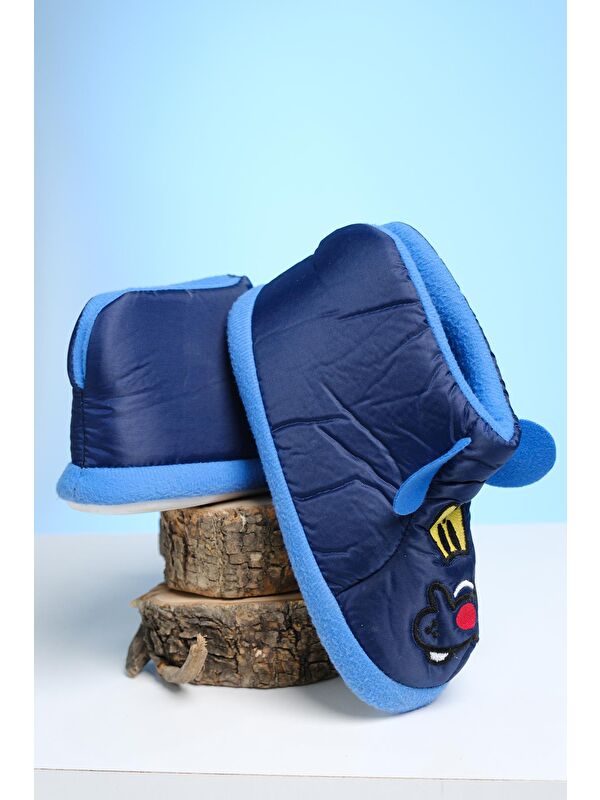 Karakter Nakışlı Kaydırmaz Taban Termal Isı Kreş Ev Okul Ayakkabısı Bebek Çocuk Panduf Ev Botu - Görsel 4