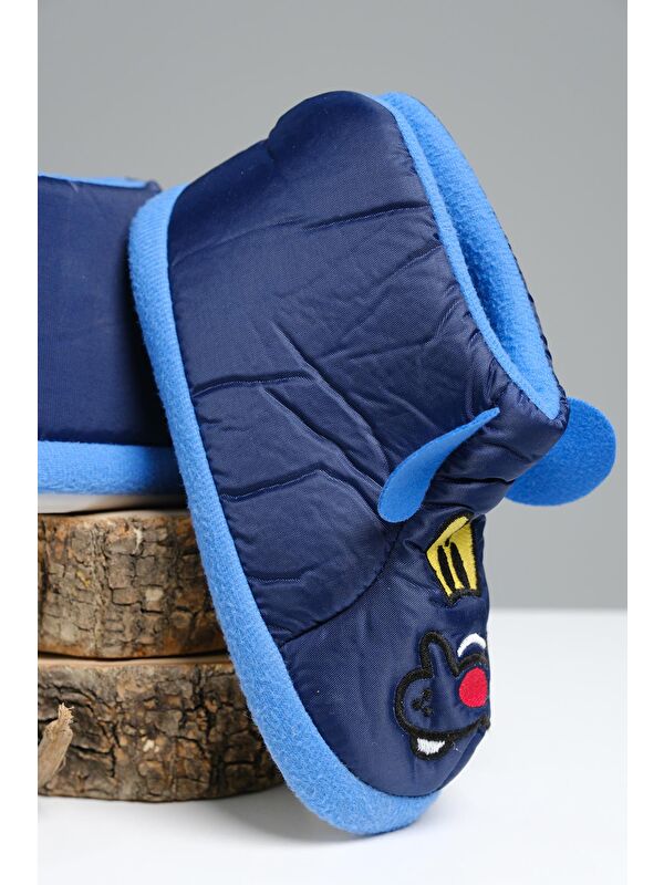 Karakter Nakışlı Kaydırmaz Taban Termal Isı Kreş Ev Okul Ayakkabısı Bebek Çocuk Panduf Ev Botu - Görsel 5