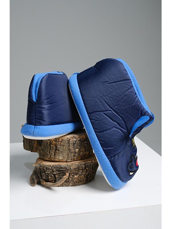 Karakter Nakışlı Kaydırmaz Taban Termal Isı Kreş Ev Okul Ayakkabısı Bebek Çocuk Panduf Ev Botu - Görsel 6