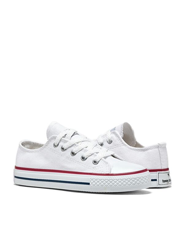 Çocuk Unisex Beyaz Rahat Kalip Sneaker Ayakkabi - Görsel 6