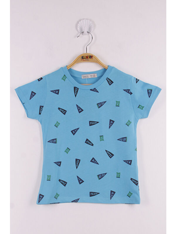 Toontoykids Erkek Çocuk Yazı Baskılı T-Shirt