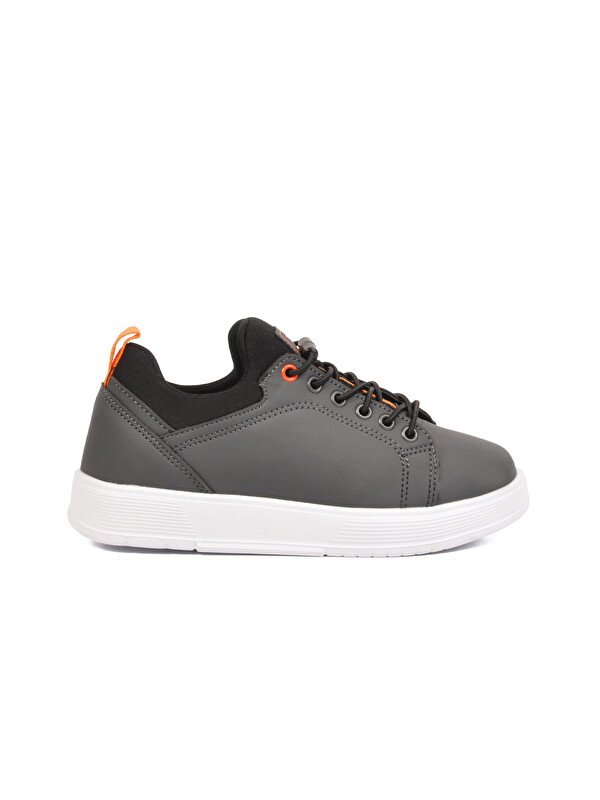 Walkway Füme Lastik Bağcıklı Comfort Rahat Tabanlı Erkek Çocuk Sneaker Balase F