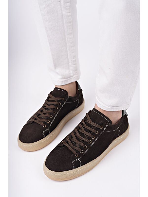 MİDWAY Bağcıklı Hakiki Deri Erkek Günlük Sneaker Spor Ayakkabı - Görsel 3