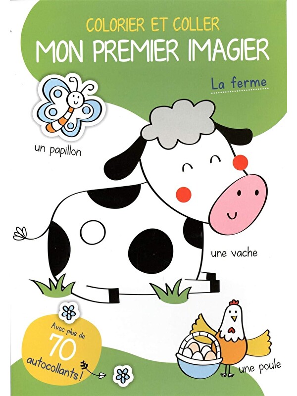 Yoyo Books Colorier et coller mon premier imagier: La ferme