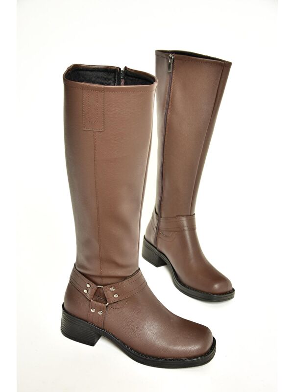 T4045500 Kahverengi Kadın Çizme - Görsel 6