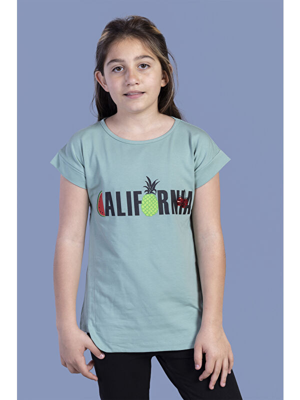 Toontoykids Kız Çocuk California Baskılı Tişört