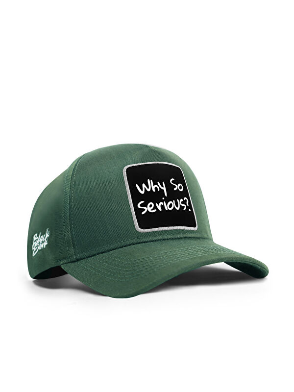 BlackBörk Why So Serious Logolu Cordura Petrol Yeşili Beyzbol Şapka